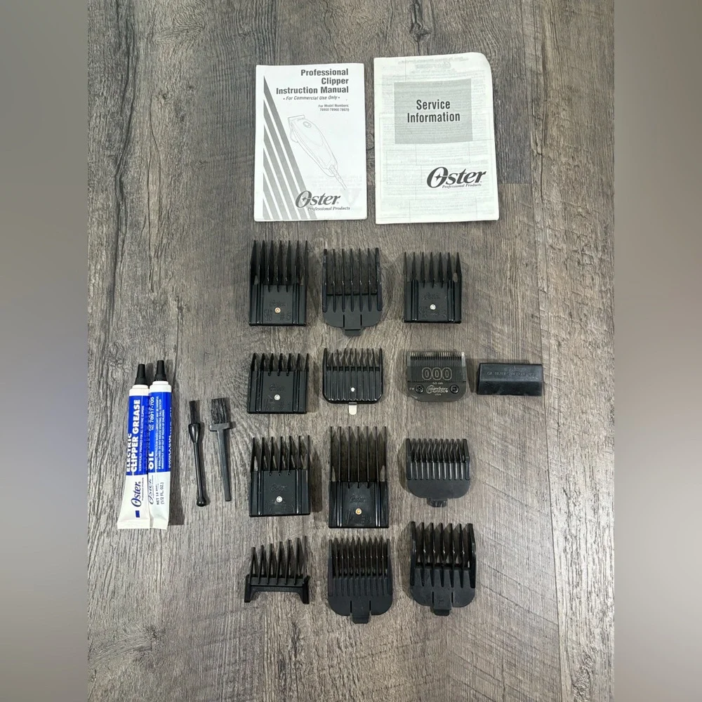 Oster Titan 76076-310 2 Speed Hair Clipper Hair Clipper (2) Blades & (11) Guards